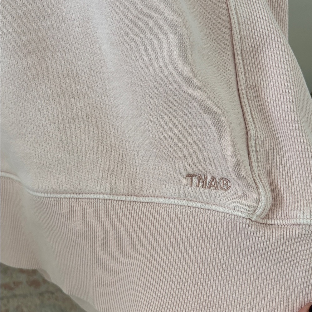 TNA Soft Pink Sweatfleece Crewneck - Picture 3 of 3